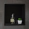 Alfi Brand 16" x 16" Brushed Black PVD Steel Square Single Shelf Shower Niche ABNP1616-BB - alternate 1